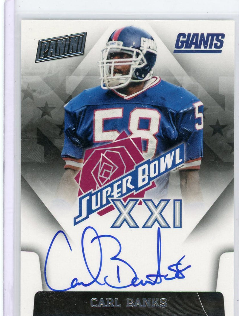 Carl Banks 2015 Panini Super Bowl XXI Auto