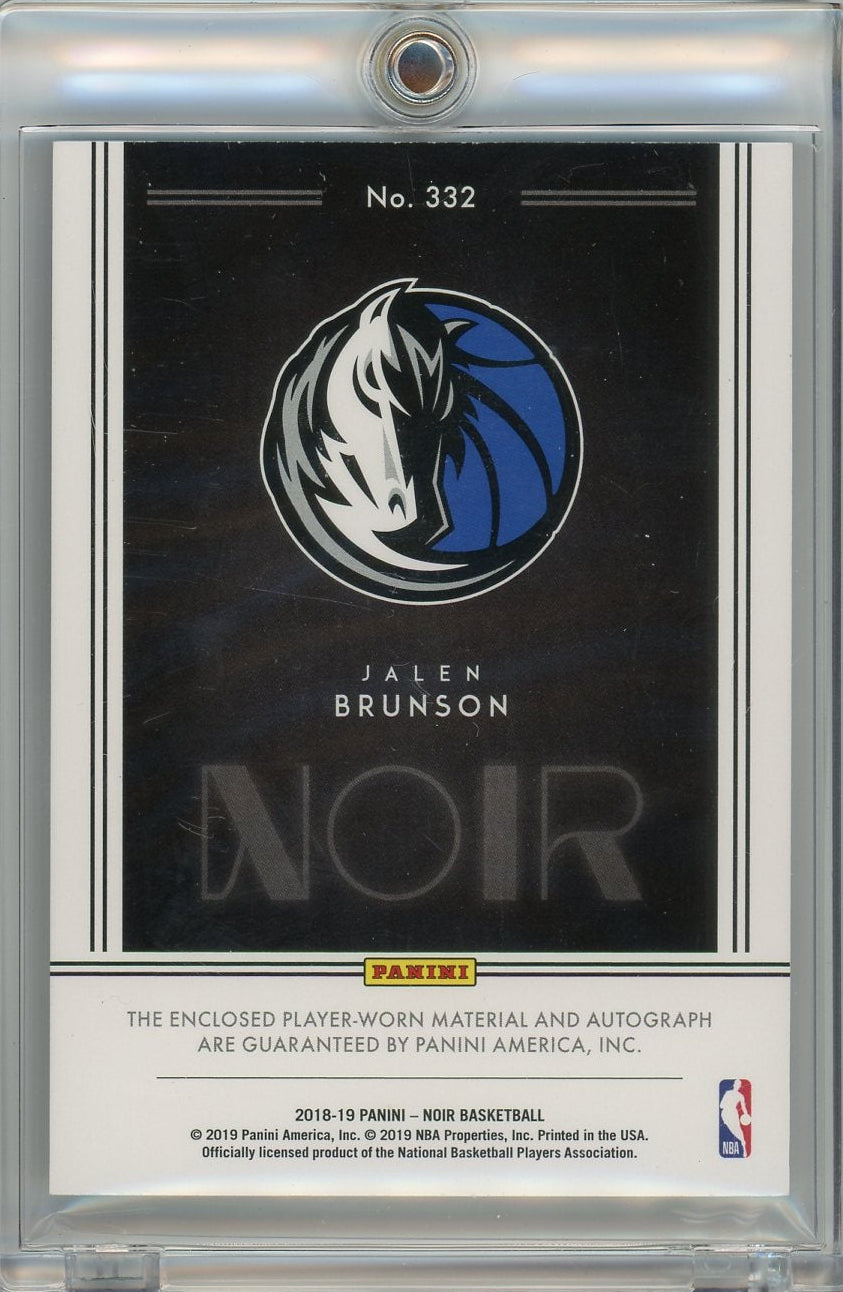 Jalen Brunson 2018 Panini Noir Rookie Patch Autograph #'d 47/99