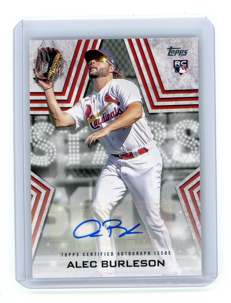 Alec Burleson 2023 Topps Baseball Stars autograph rookie card