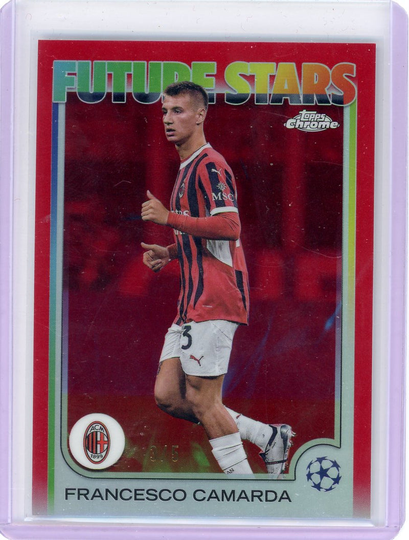 Francesco Camarda 2024/25 Topps Chrome Future Stars Red 
