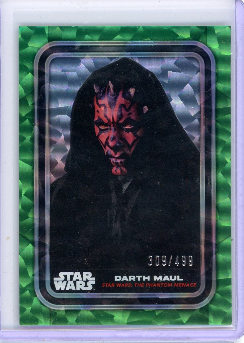 Darth Maul 2023 Topps Star Wars green foilboard #'d 309/499