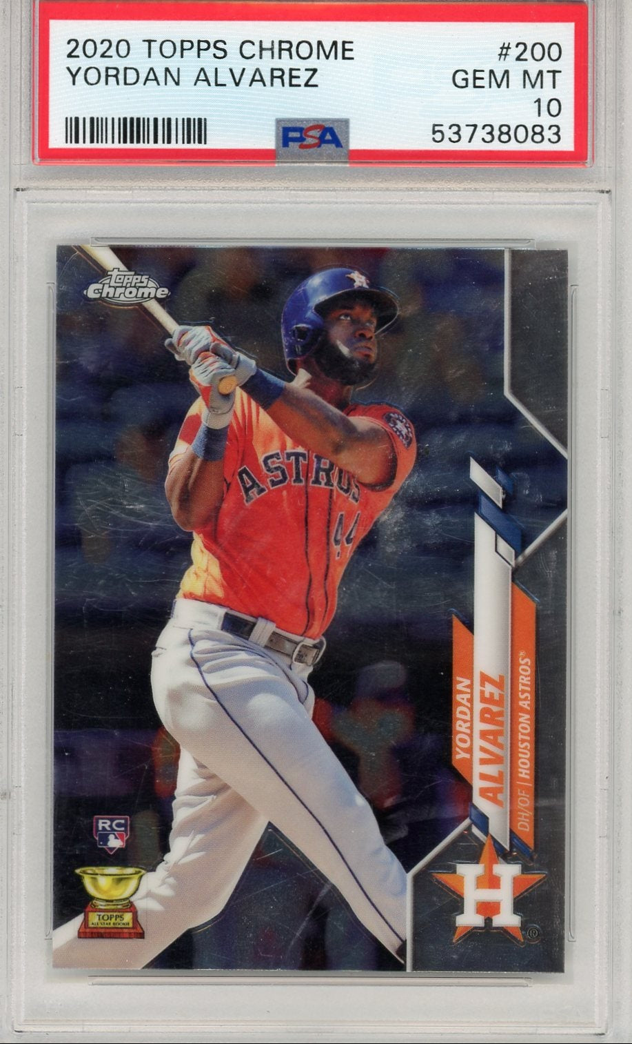 Yordan Alvarez 2020 Topps Chrome RC #200 PSA 10