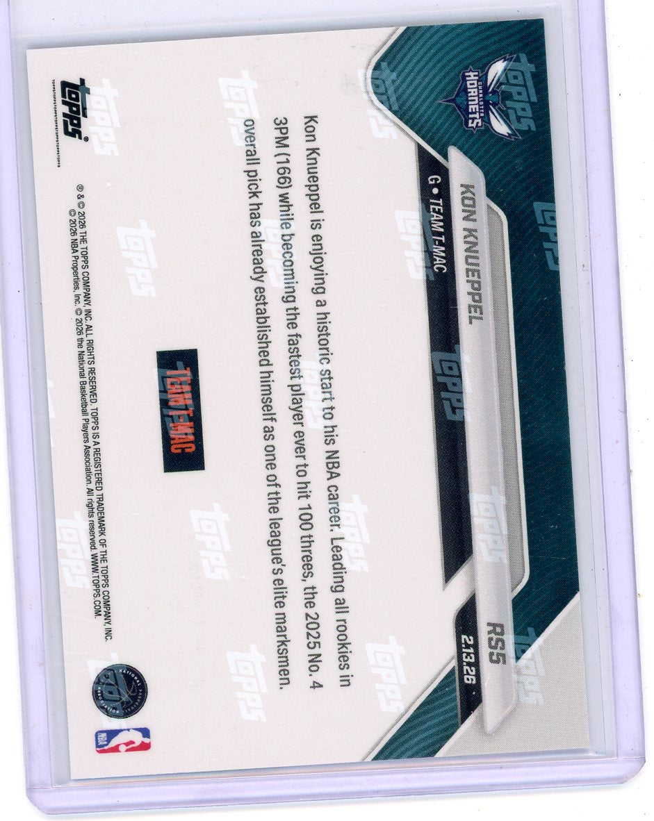 Kon Knueppel 2026 Topps NOW Rising Stars RC #RS5