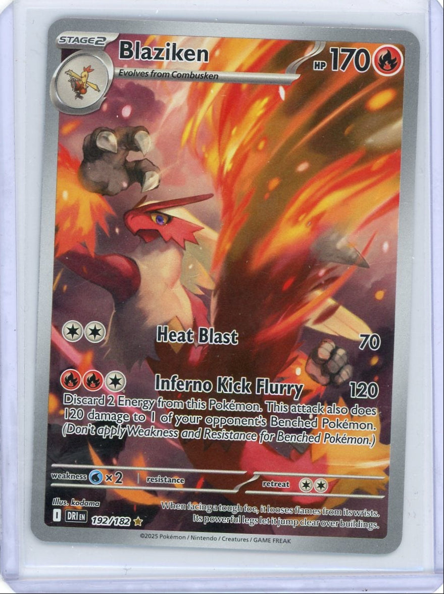 Blaziken Pokémon Destined Rivals Illustration Rare #192/182