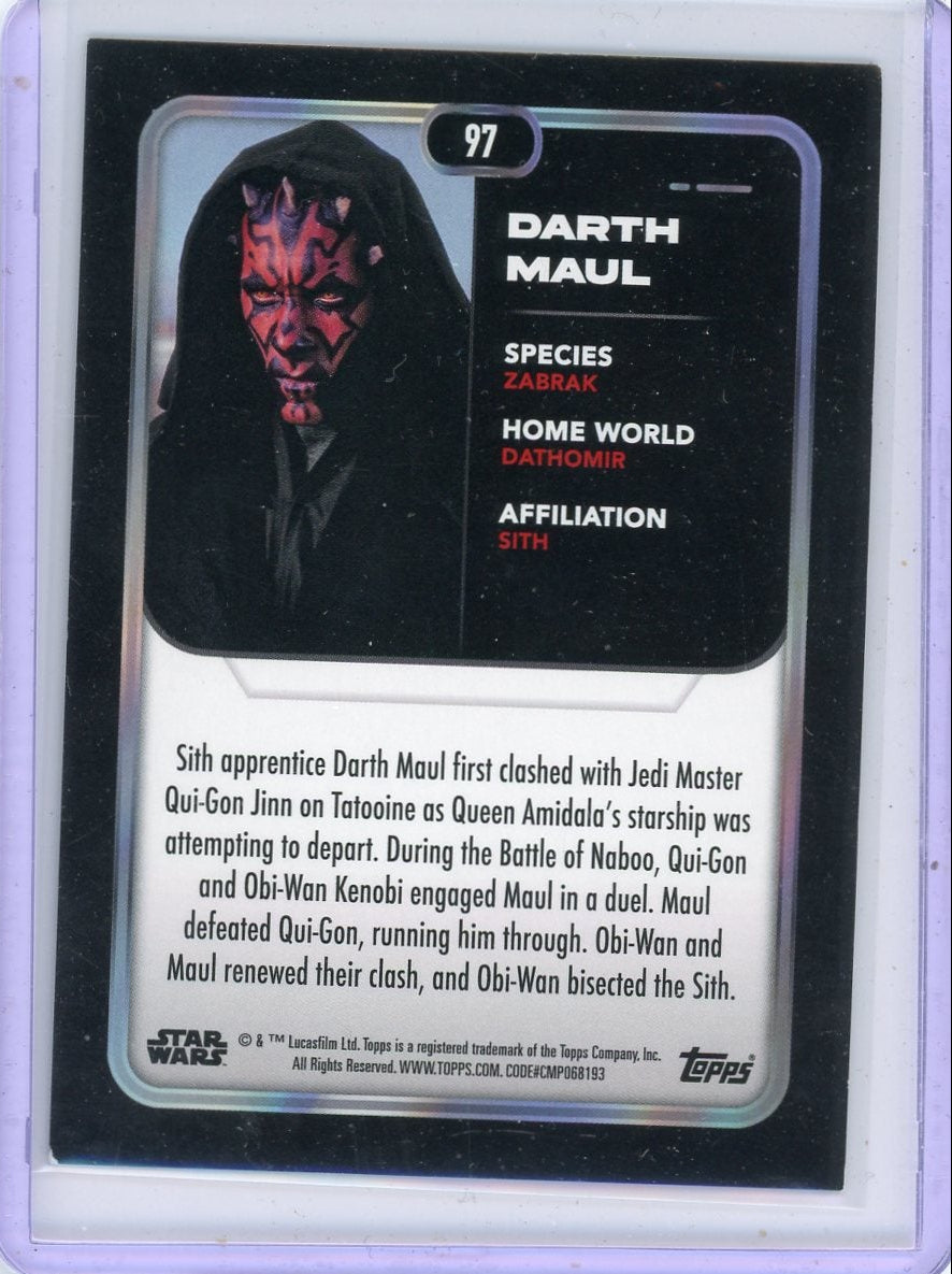 Darth Maul 2023 Topps Star Wars green foilboard #'d 309/499