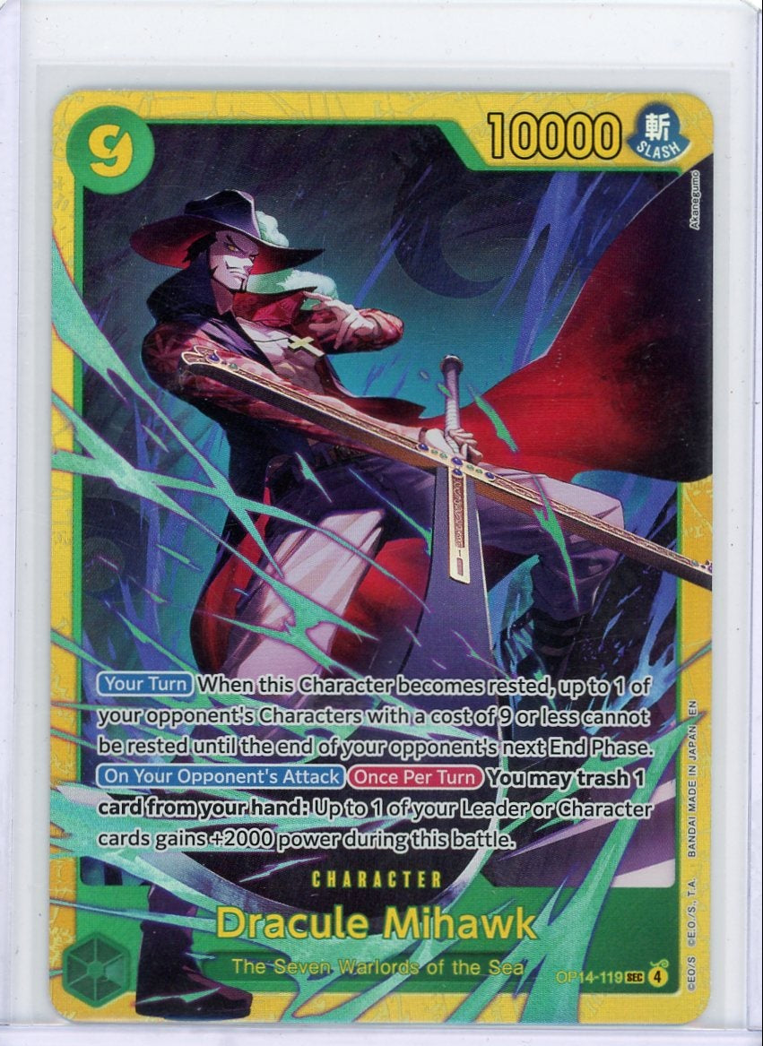 Dracule Mihawk One Piece OP14-119 Secret Rare