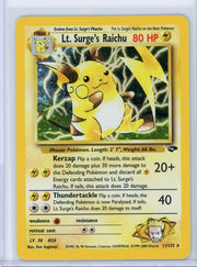 Lt. Surge's Raichu Pokémon Gym Challenge Unlimited Holo #11/132