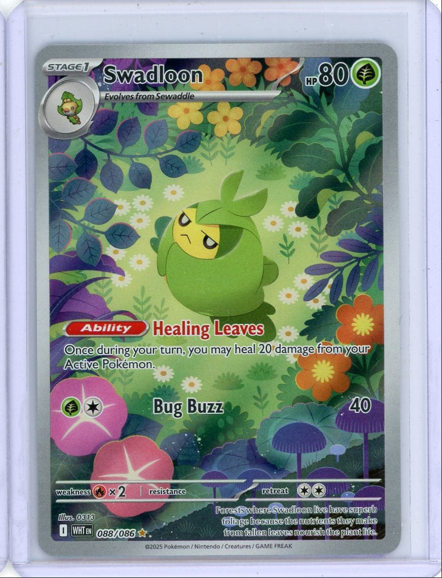 Swadloon Pokémon White Flare Illustration Rare #088/086