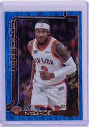 Miles McBride 2025-26 Topps Flagship blue holofoil #'d 028/150