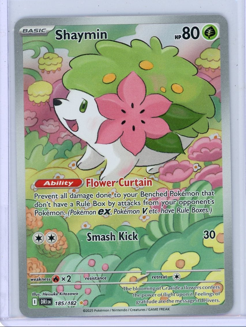 Shaymin 2025 Pokemon Destined Rivals Illustration rare #185/182