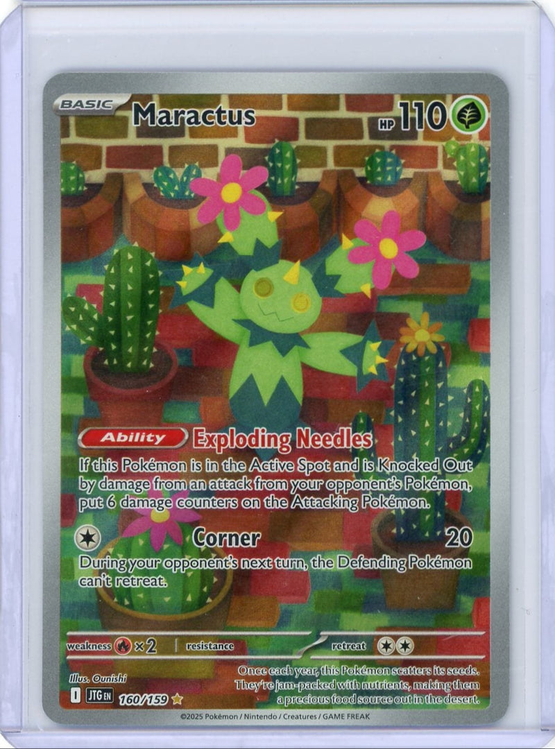 Maractus 2025 Pokemon Journey Together Illustration rare holo 