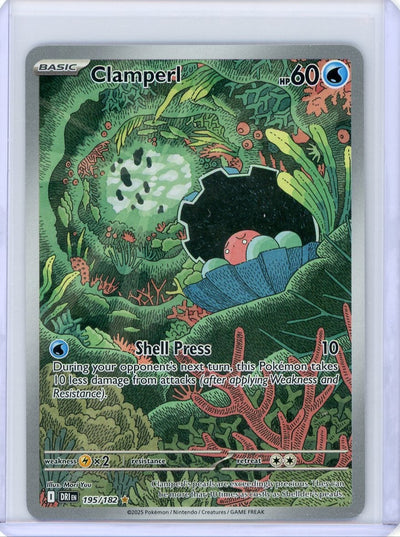 Clamperl 2025 Pokemon Destined Rivals Illustration rare holo #195/182