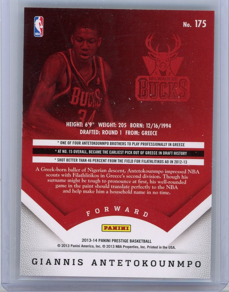 Giannis Antetokounmpo 2013-14 Panini Prestige RC