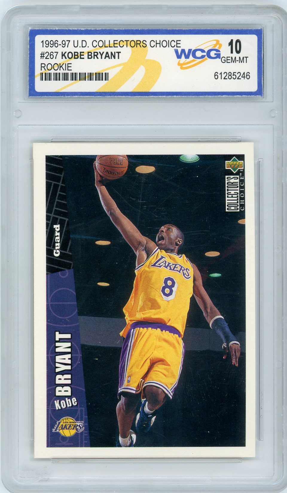 Kobe Bryant 1996 Collectors Choice Rookie Card WCG 10