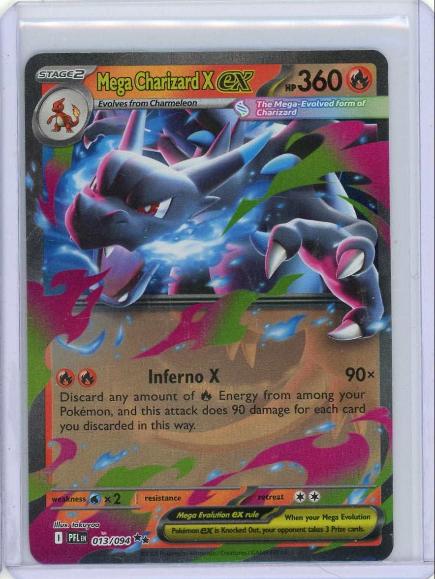 Mega Charizard X ex Pokémon Phantasmal Flames Double Rare #013/094