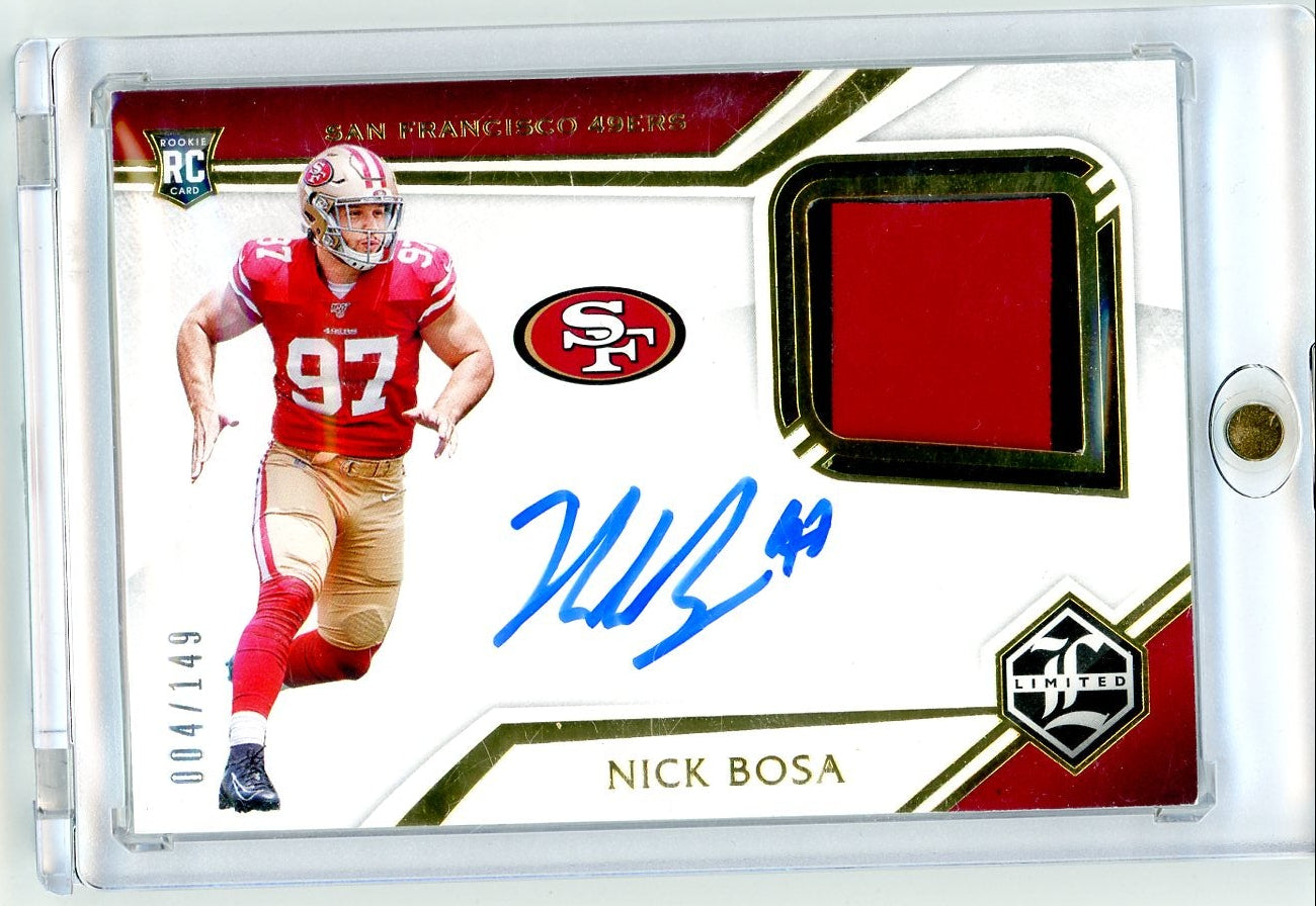 Nick Bosa 2019 Panini Limited Football RPA #'d 004/149