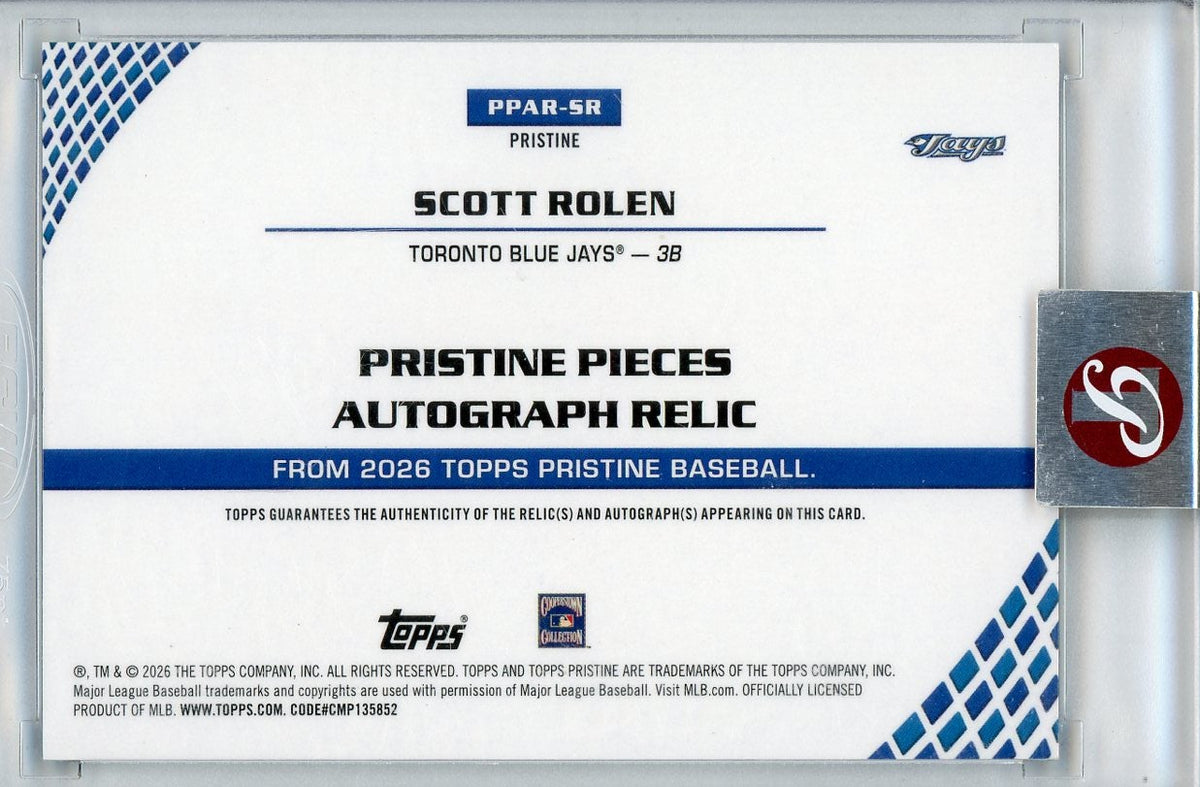 Scott Rolen 2026 Topps Pristine Pieces Autograph Relic #'d /75 #PPAR-SR