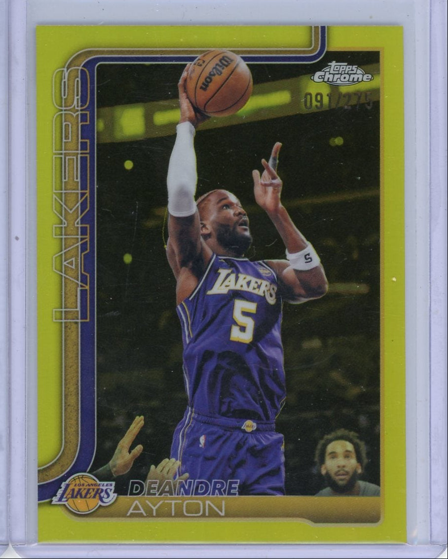Deandre Ayton 2025-26 Topps Chrome Update yellow ref. #'d 091/275