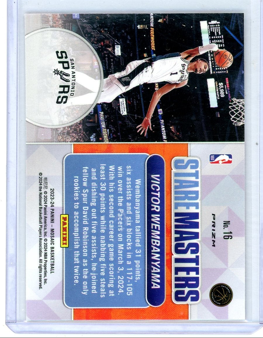 Victor Wembanyama 2023-24 Panini Mosaic Stare Masters mosaic prizm RC
