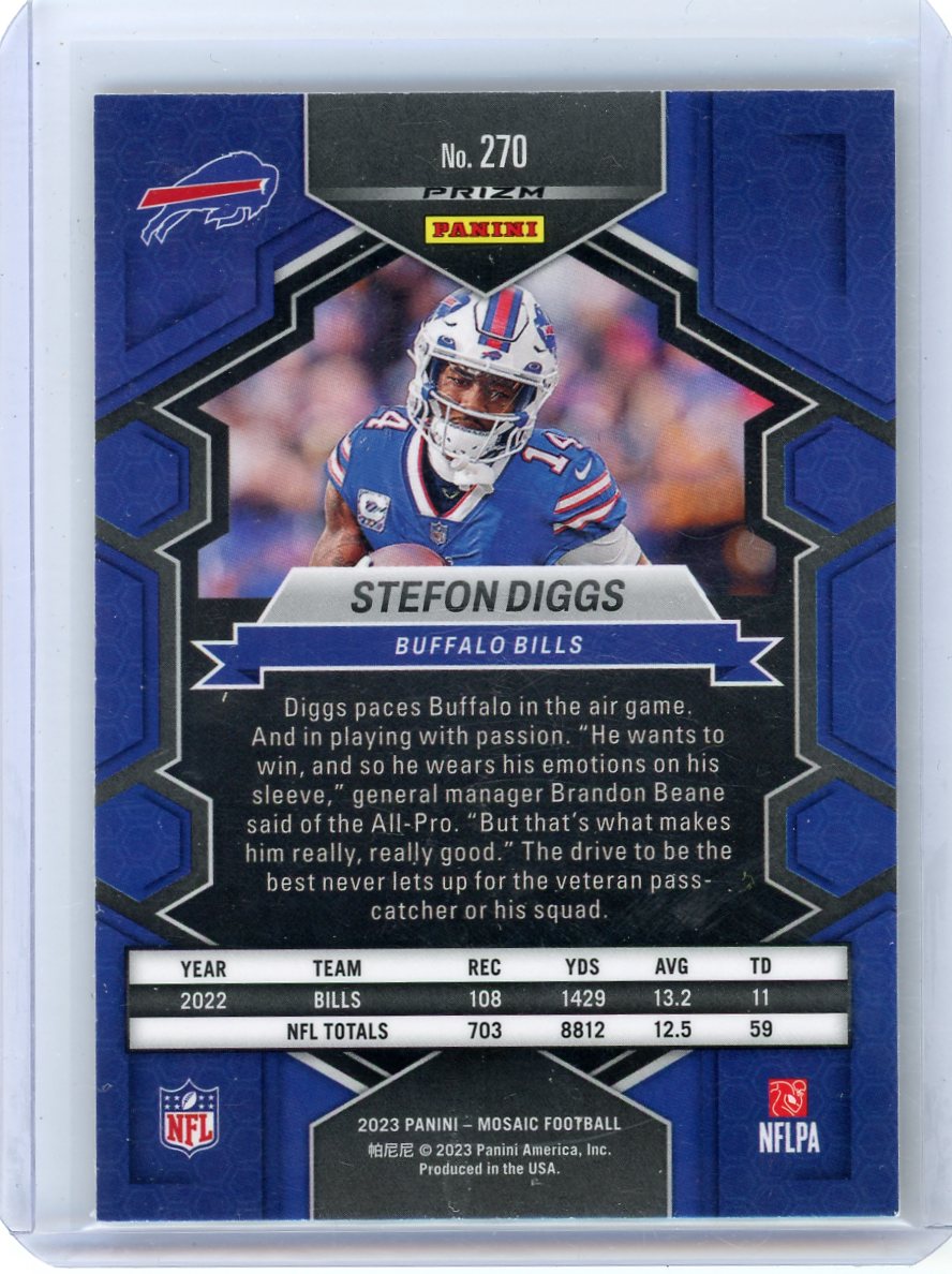 Stefon Diggs 2023 Panini Mosaic National Pride yellow mosaic prizm