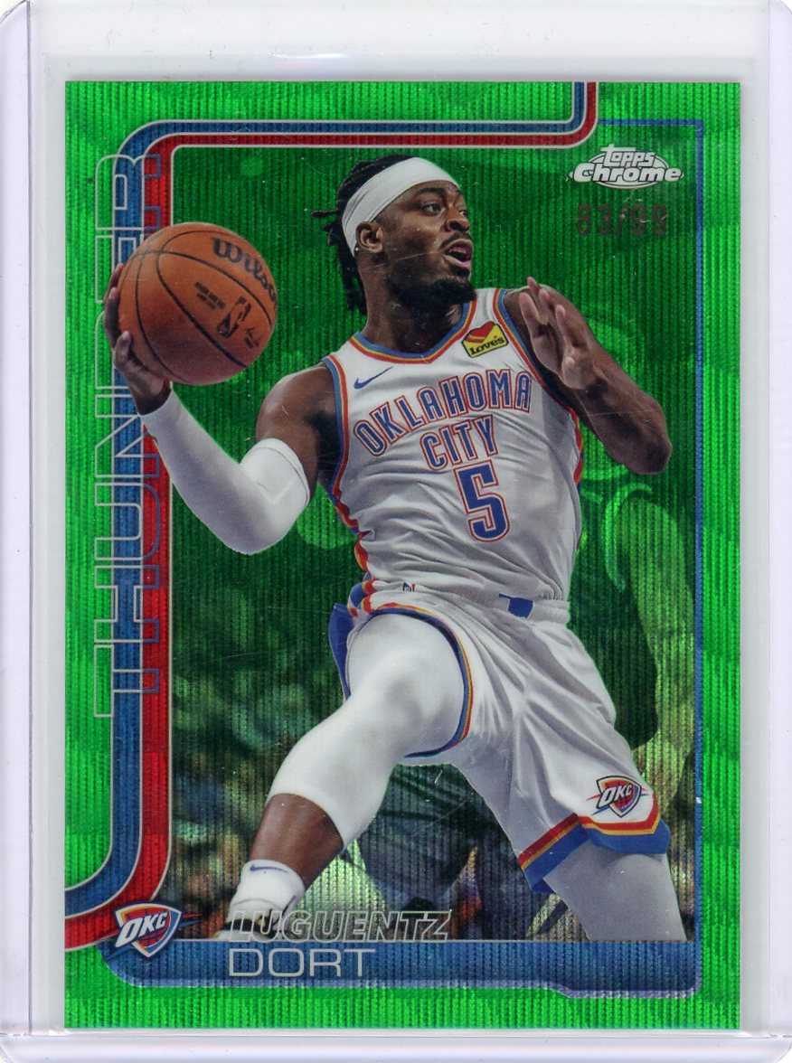 Luguentz Dort 2025 Topps Chrome Green Wave Refractor #'d 83/99
