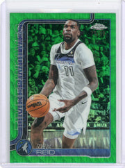 Naz Reid 2025 Topps Chrome Green Wave Refractor #'d 75/99