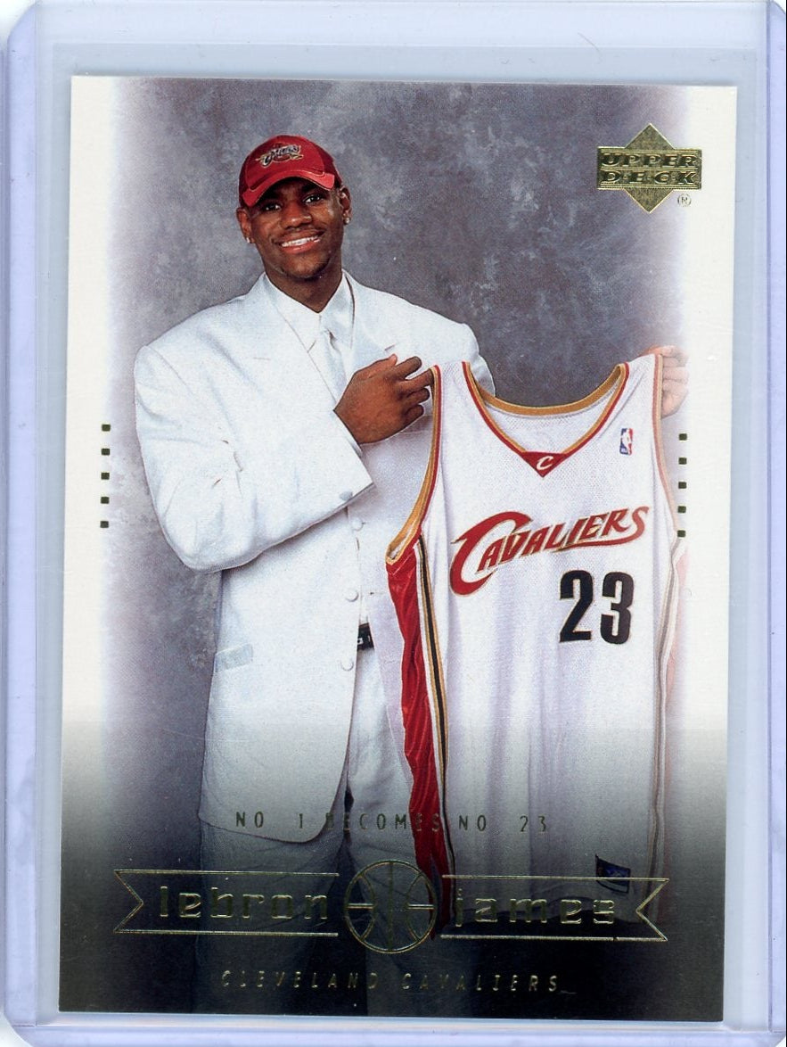 LeBron James 2003 Upper Deck No. 1 Becomes No. 23 RC