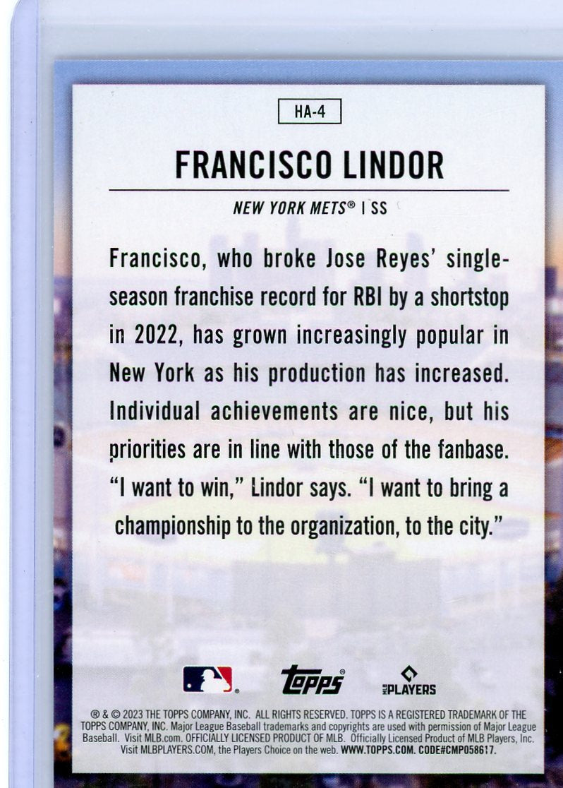 New York Mets: Francisco Lindor 2022 Poster - Officially Licensed