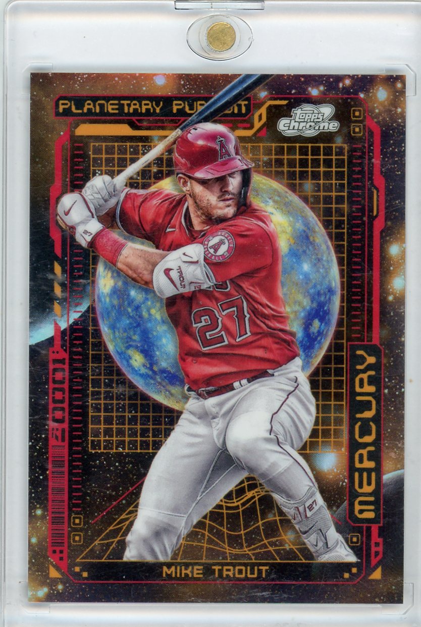Mike Trout 2023 Topps Cosmic Chrome Planetary Pursuit Mercury SSP