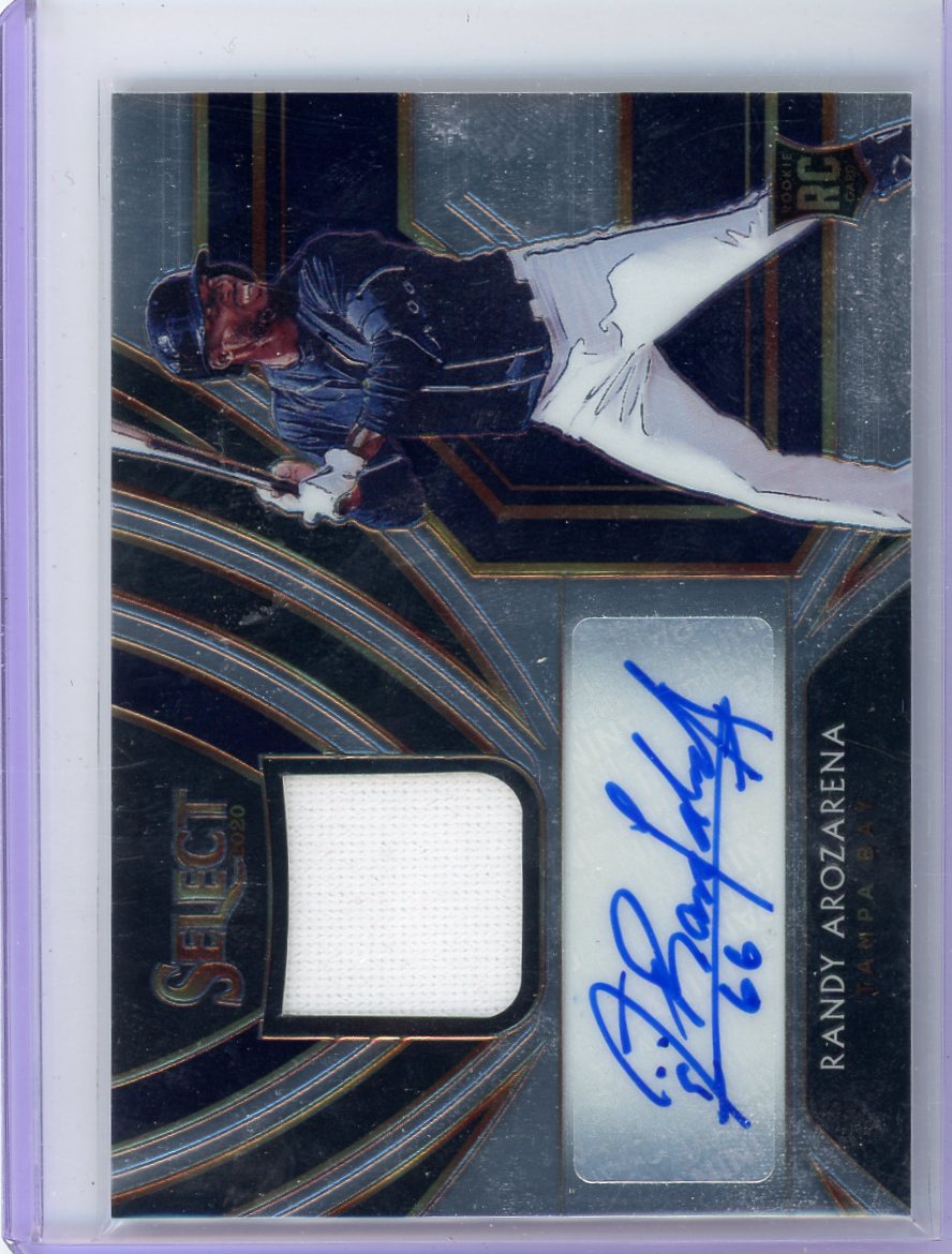 Randy Arozarena 2020 Panini Select Rookie Jersey Autographs #'d 048/209
