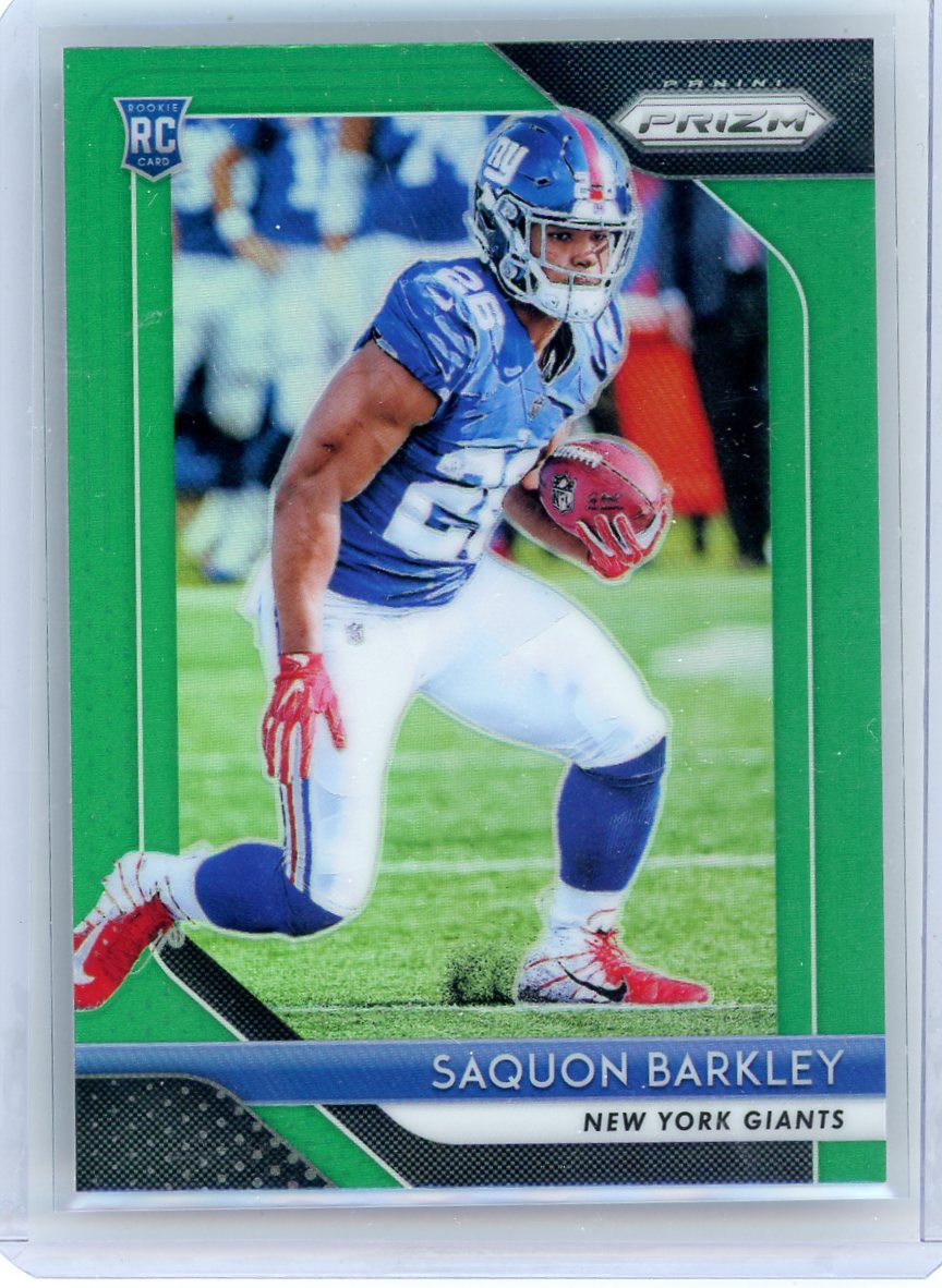 Saquon Barkley 2018 Panini Prizm Green Prizm RC