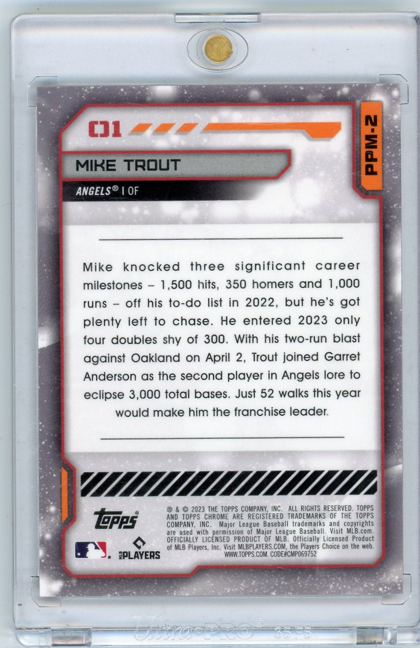 Mike Trout 2023 Topps Cosmic Chrome Planetary Pursuit Mercury SSP