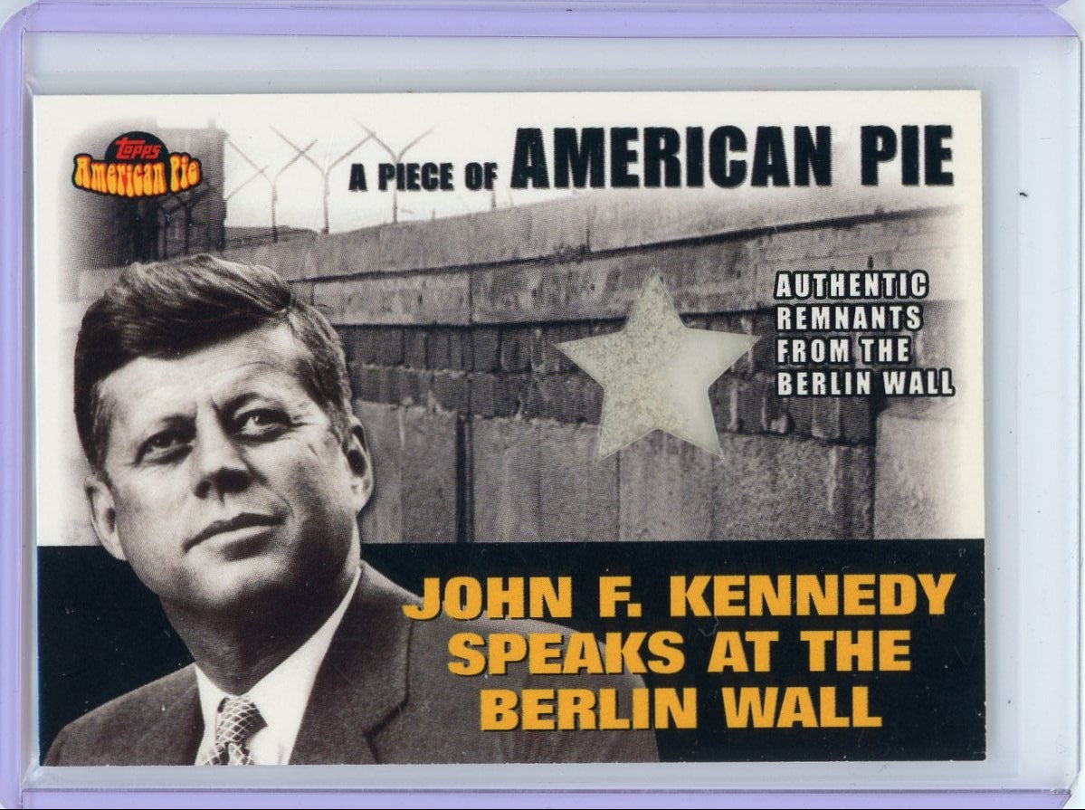 John F. Kennedy 2001 Topps American Pie Relic Remnants from the Berlin Wall