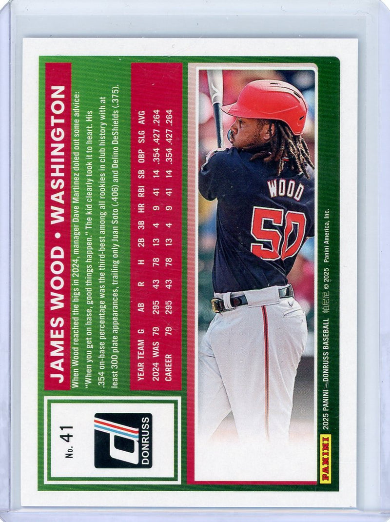 James Wood 2025 Panini Donruss blue laser 