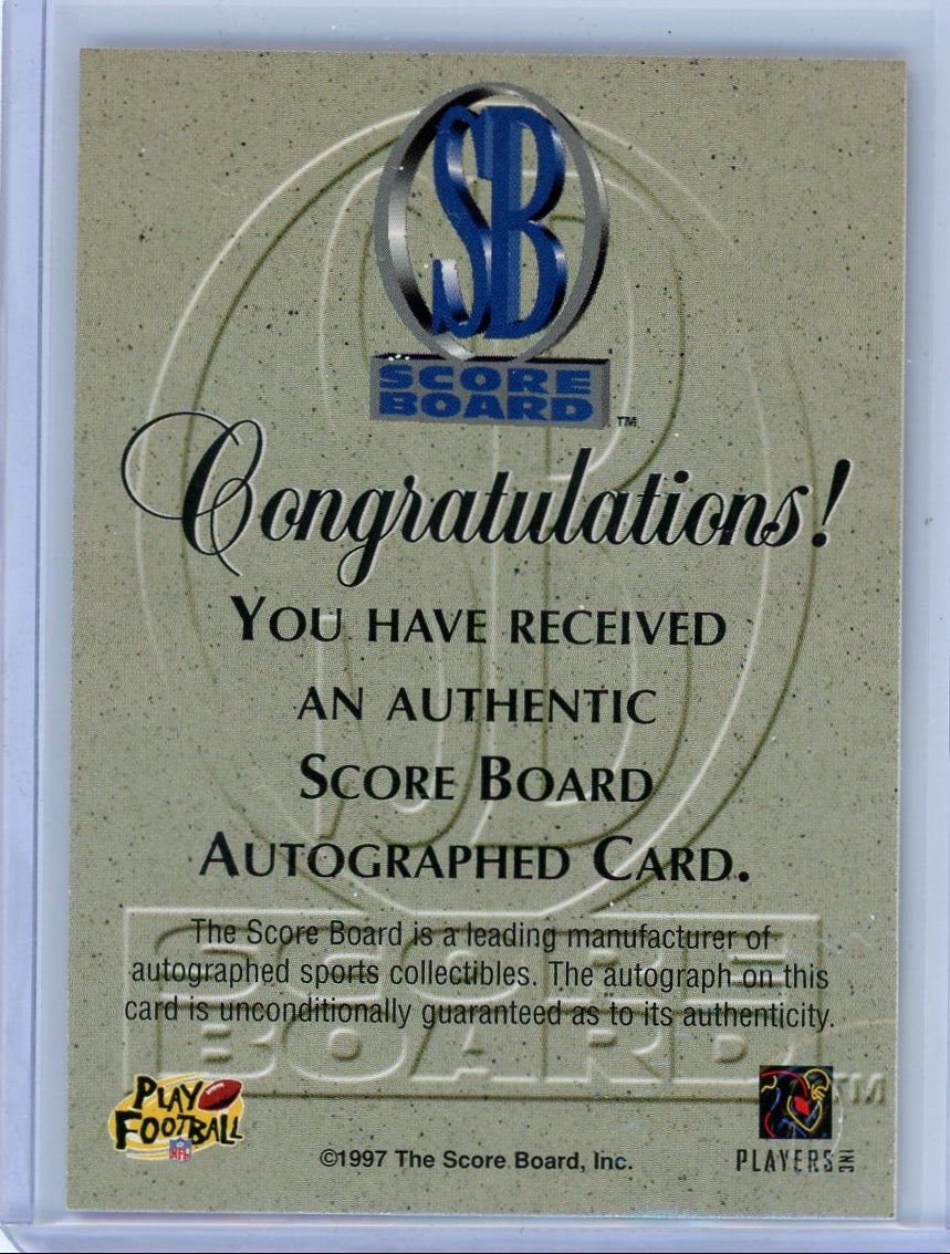 Mike Alstott 1997 Pro Line Football On-Card Auto #'d 146/200