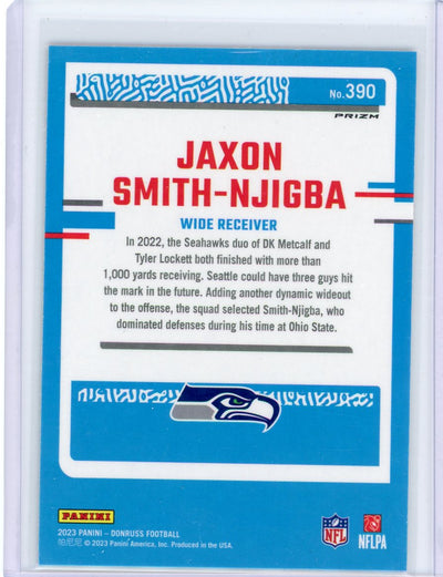 Jaxon Smith-Njigba 2023 Panini Donruss Optic green/red prizm rookie card