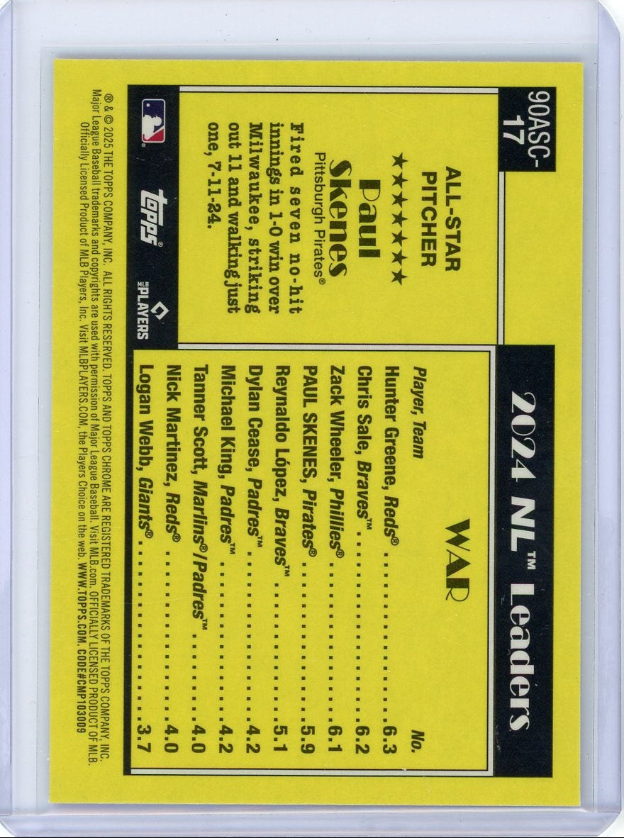 Paul Skenes 2025 Topps Chrome 35th Anniversary Silver Pack