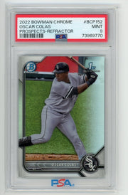Oscar Colas 2022 1st Bowman Chrome refractor #'d 178/499 PSA 9