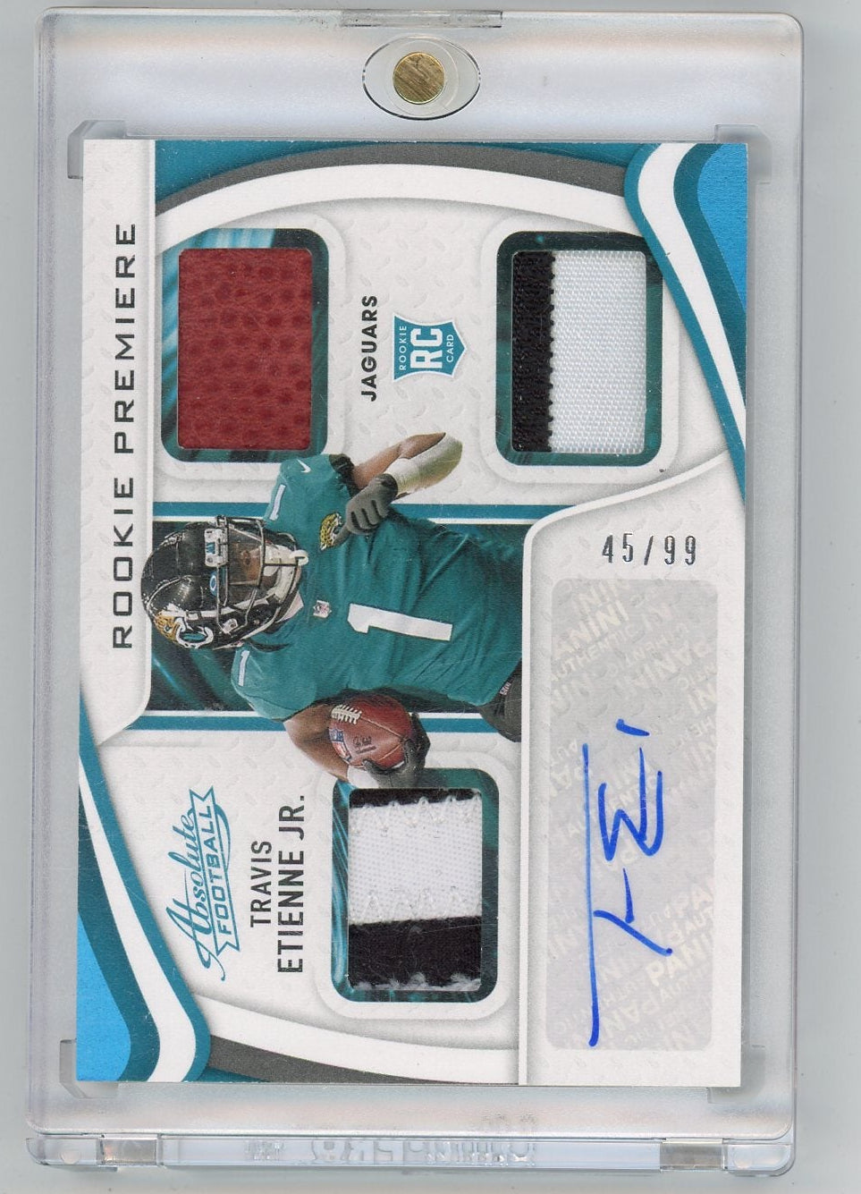 Travis Etienne Jr. 2021 Panini Absolute Rookie Premier RPA #'d 45/99