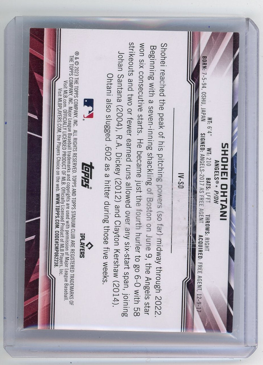 Shohei Ohtani 2023 Topps Stadium Club Instavision