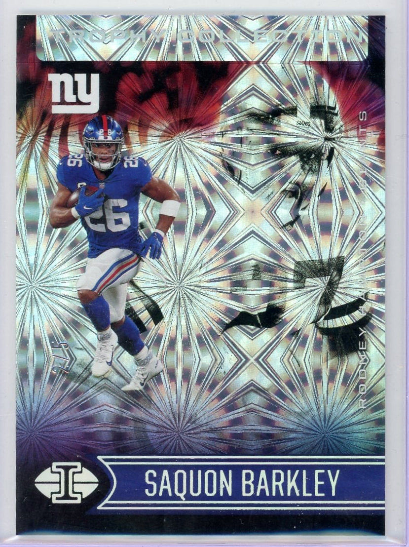 Saquon Barkley 2021 Panini Illusions Trophy Collection #'d 2/5