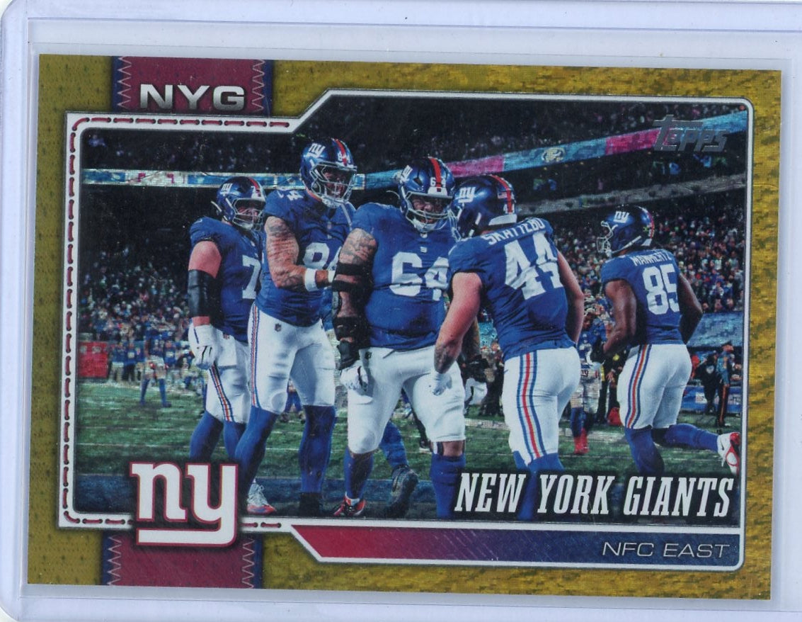 New York Giants 2026 Topps Flagship Football Gold Glitter #'d 42/50