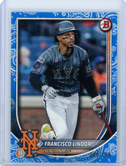 Francisco Lindor 2025 Bowman Blue Bandanna #'d 068/125