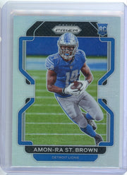 Amon-Ra St. Brown 2021 Panini Prizm silver prizm rookie card
