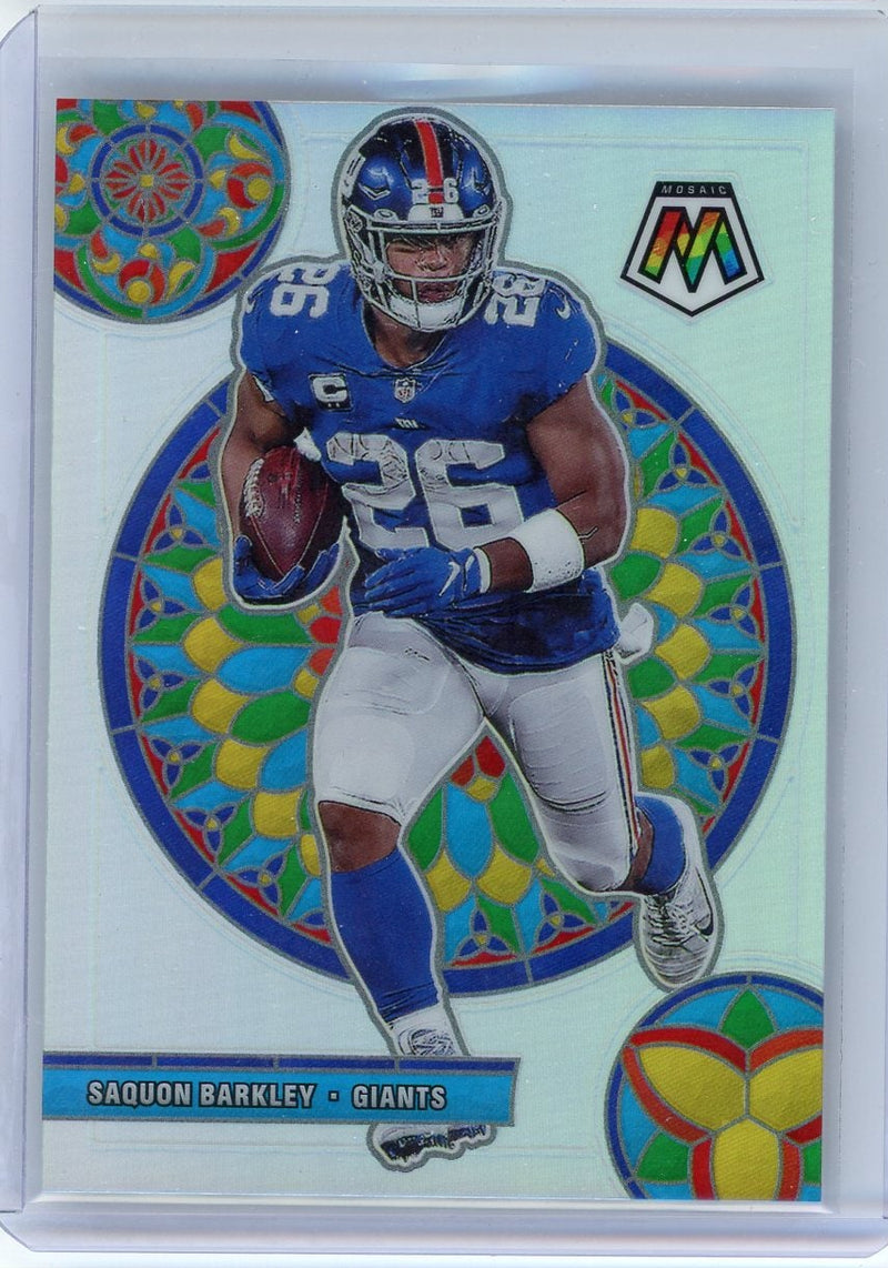 Saquon Barkley 2021 Panini Mosaic Stained Glass