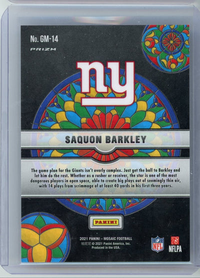 Saquon Barkley 2021 Panini Mosaic Stained Glass