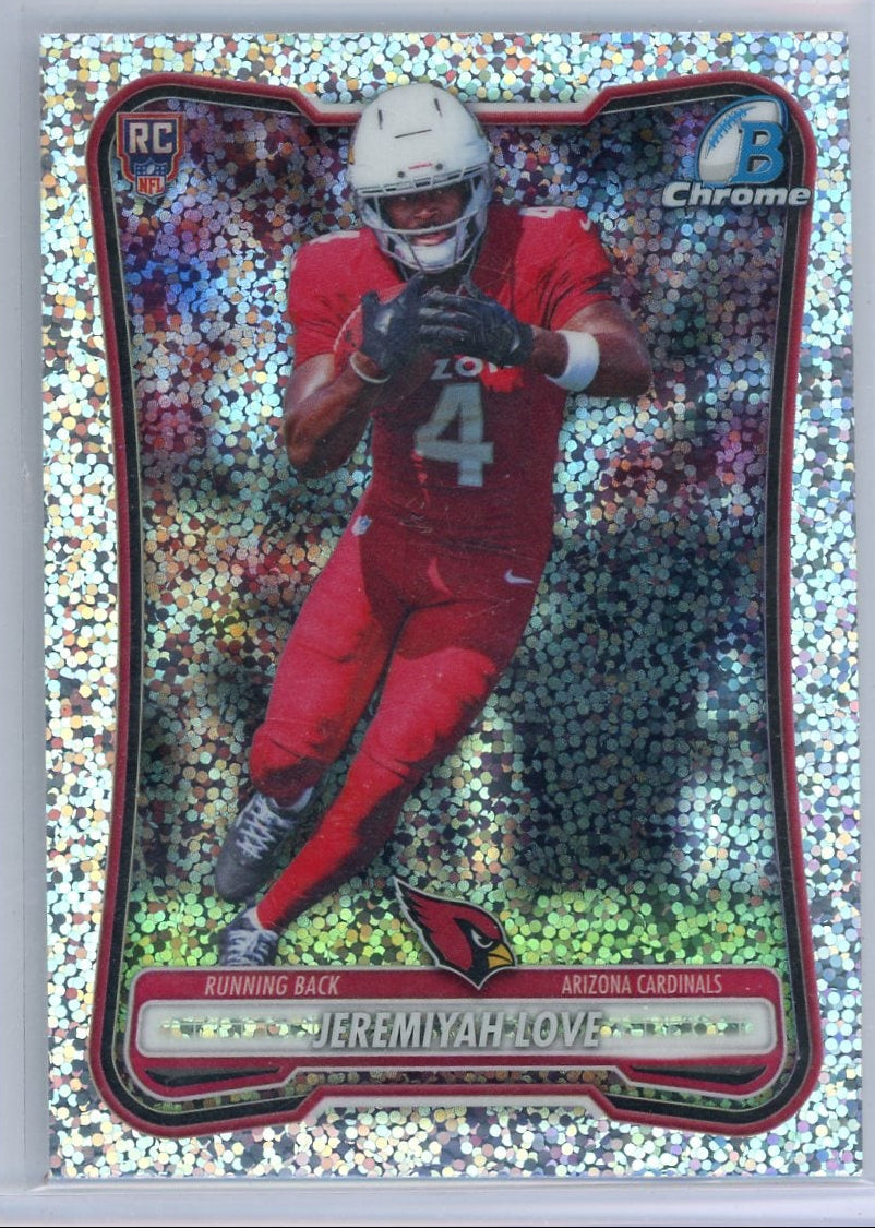 Jeremiyah Love 2026 Bowman Chrome Football Rookie Speckle Refractor