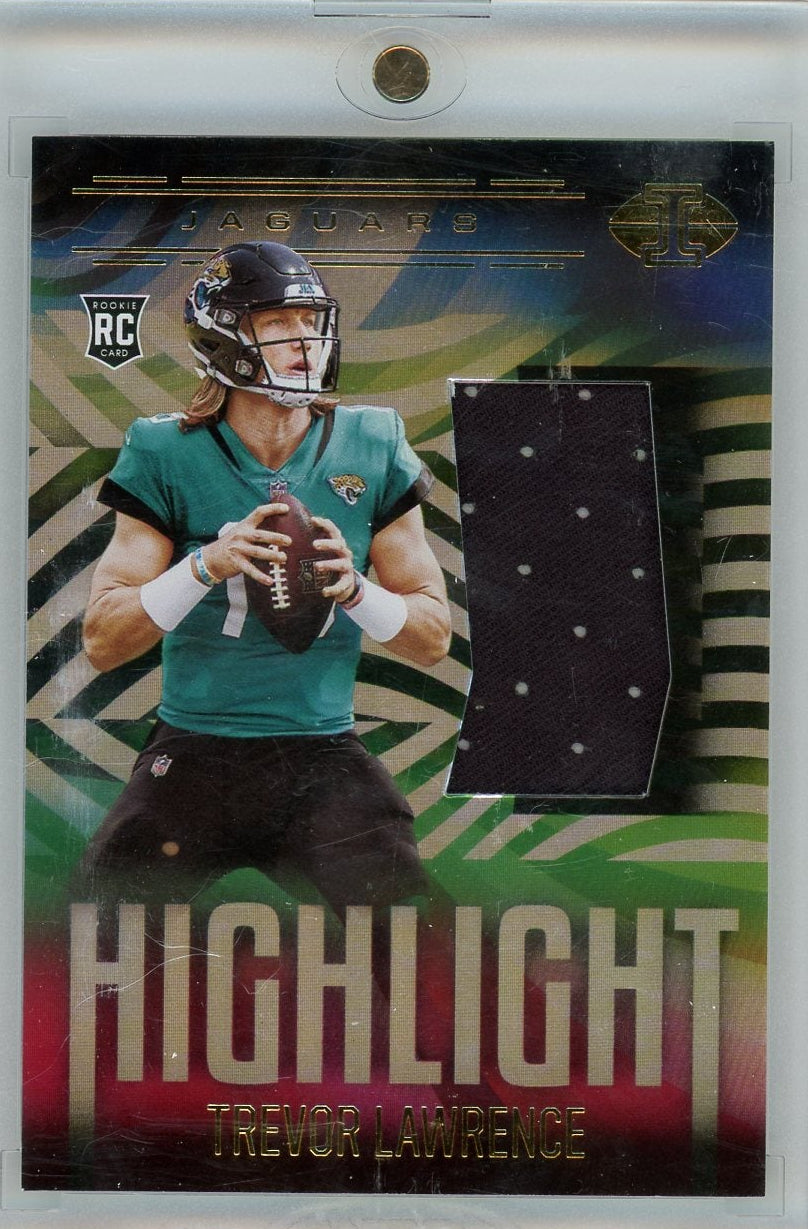 Trevor Lawrence 2021 Panini Illusions Highlight relic rc