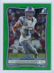 Amon Ra St. Brown 2026 Bowman Chrome Football Green Refractor #'d 17/99
