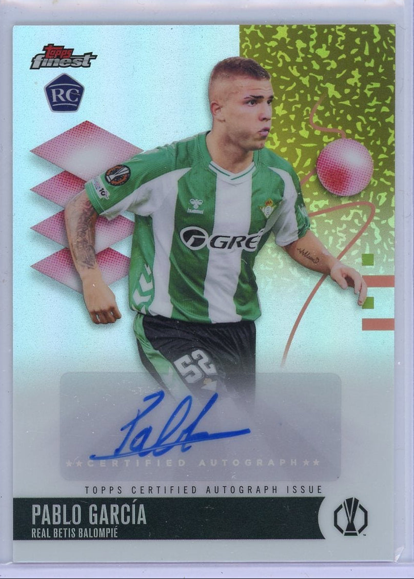 Pablo Garcia 2025-26 Topps Finest UEFA autograph RC